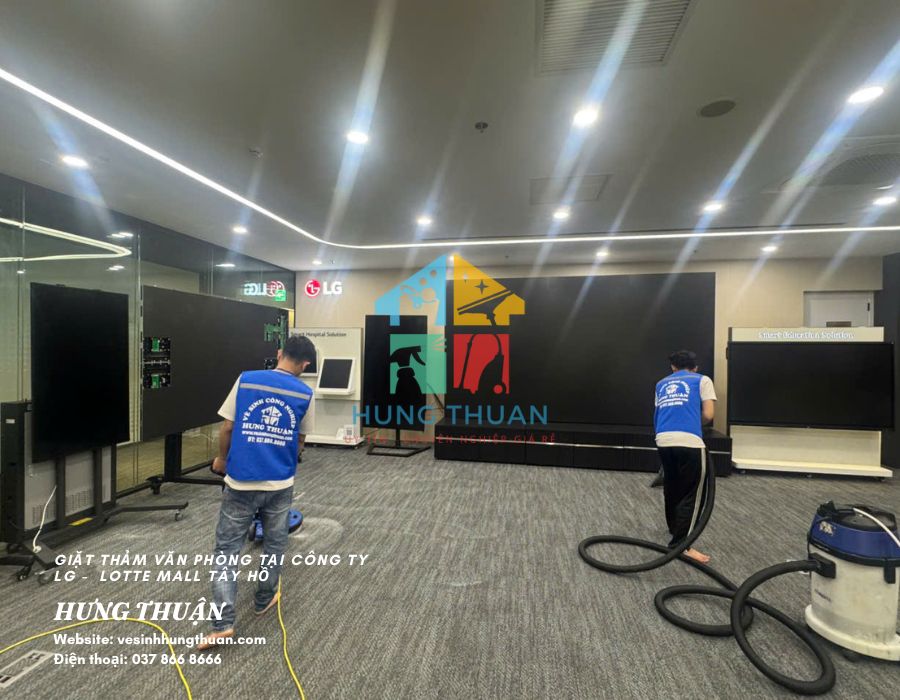 Vệ sinh thảm văn phòng tại Hà Nội