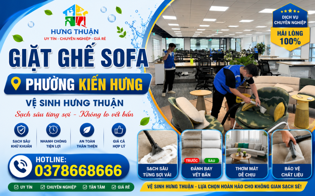 giặt ghế sofa phường Kiến Hưng