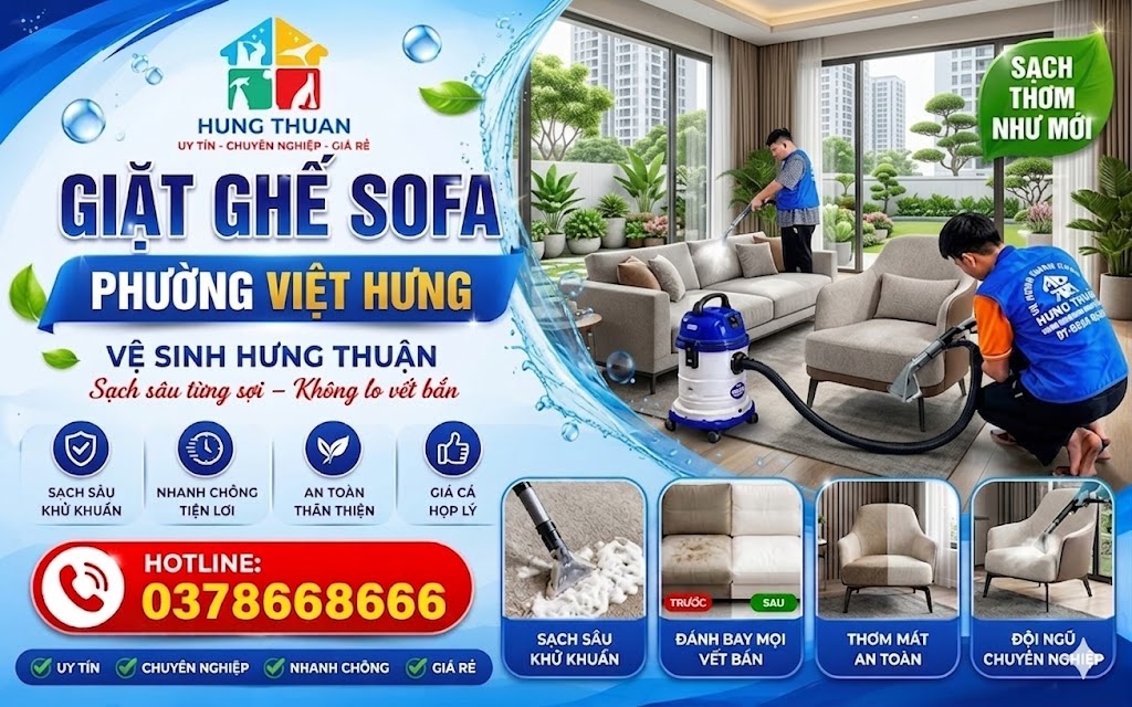 giặt ghế sofa phường Việt Hưng