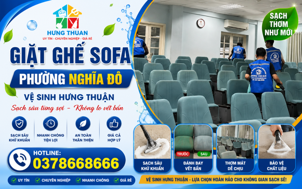 Giặt ghế sofa phường Nghĩa Đô