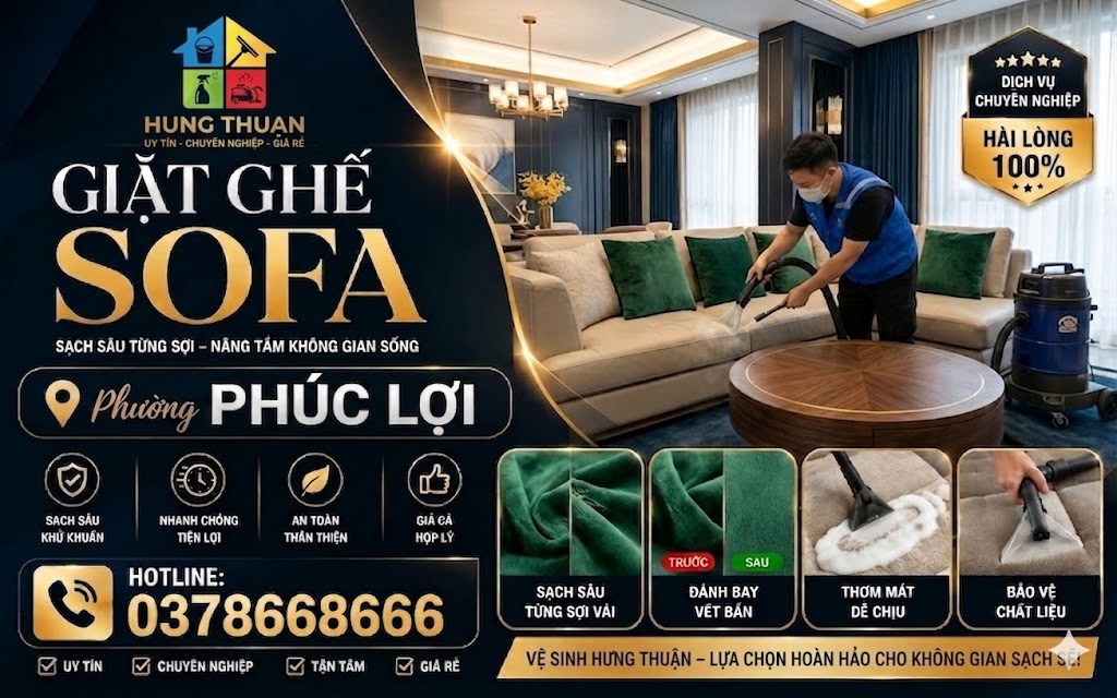 giặt ghế sofa phường Phúc Lợi