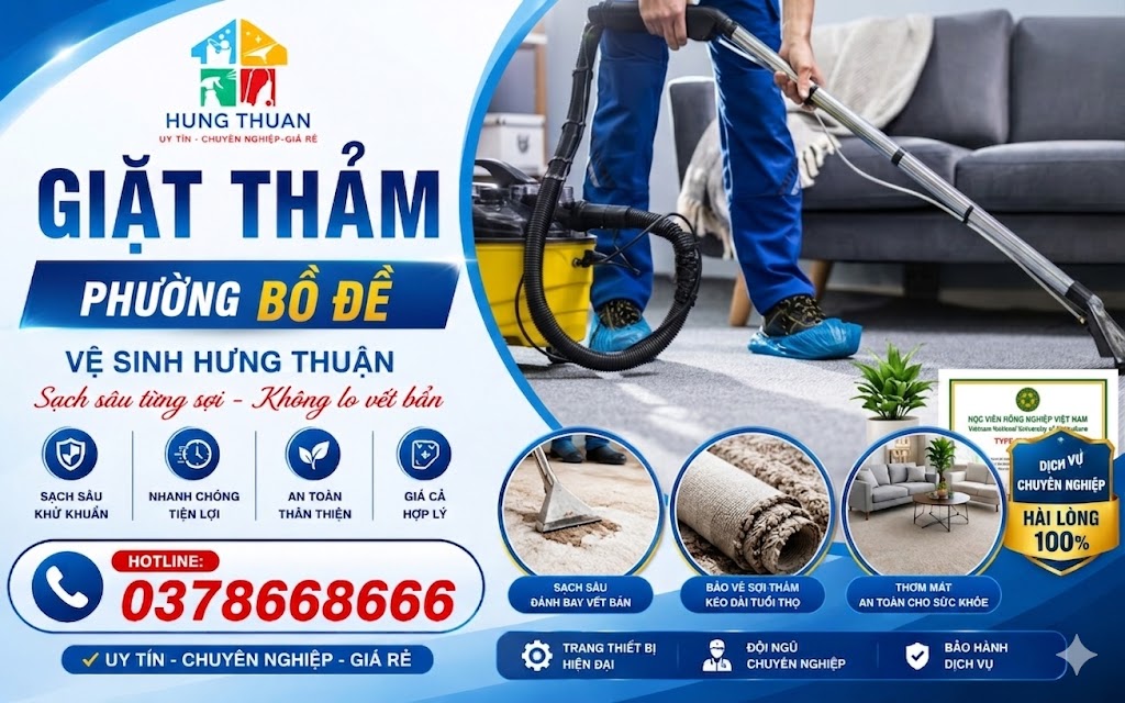 giặt thảm phường Bồ Đề