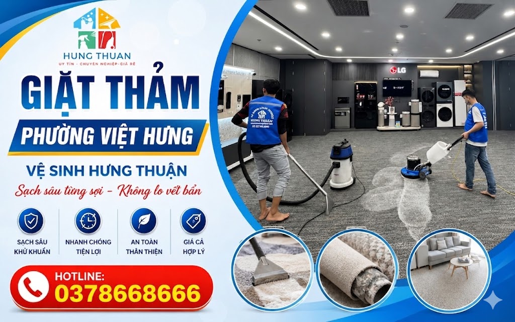 giặt thảm phường Việt Hưng