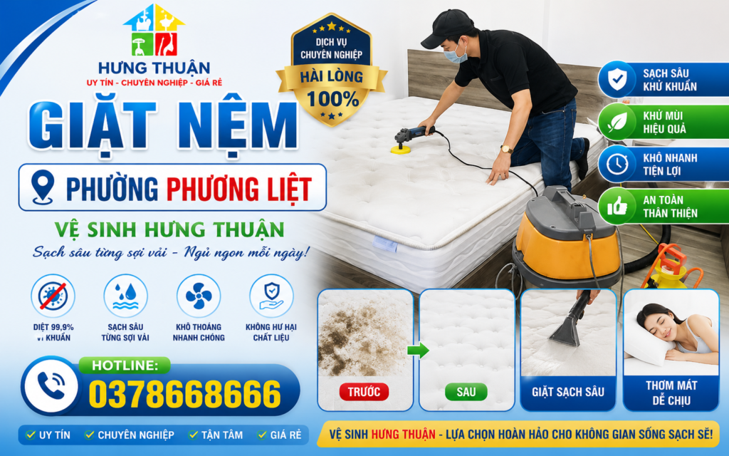 giặt nệm phường Phương Liệt