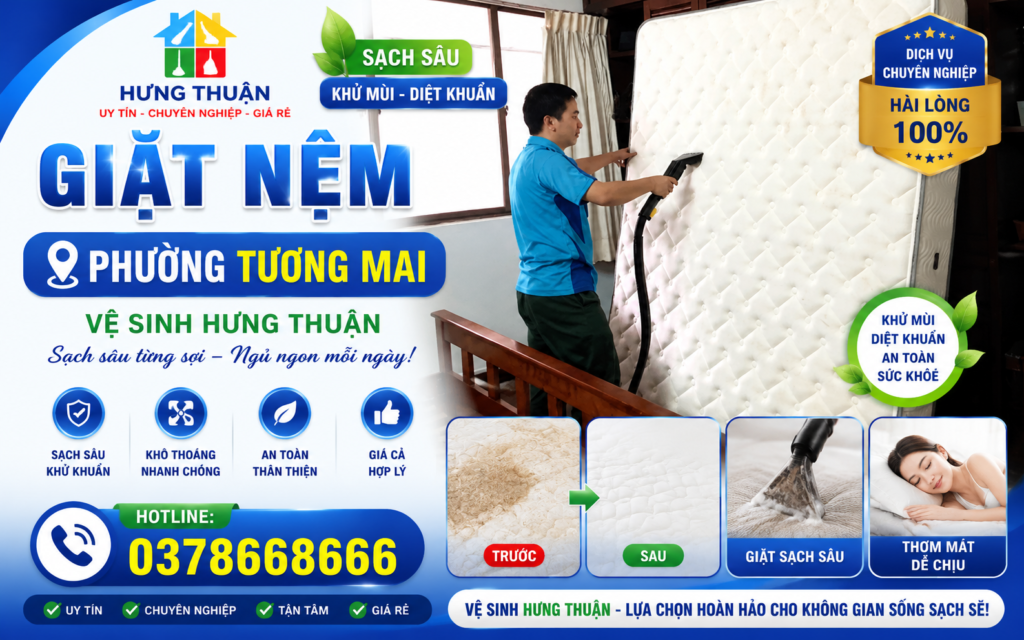 giặt nệm phường Tương Mai