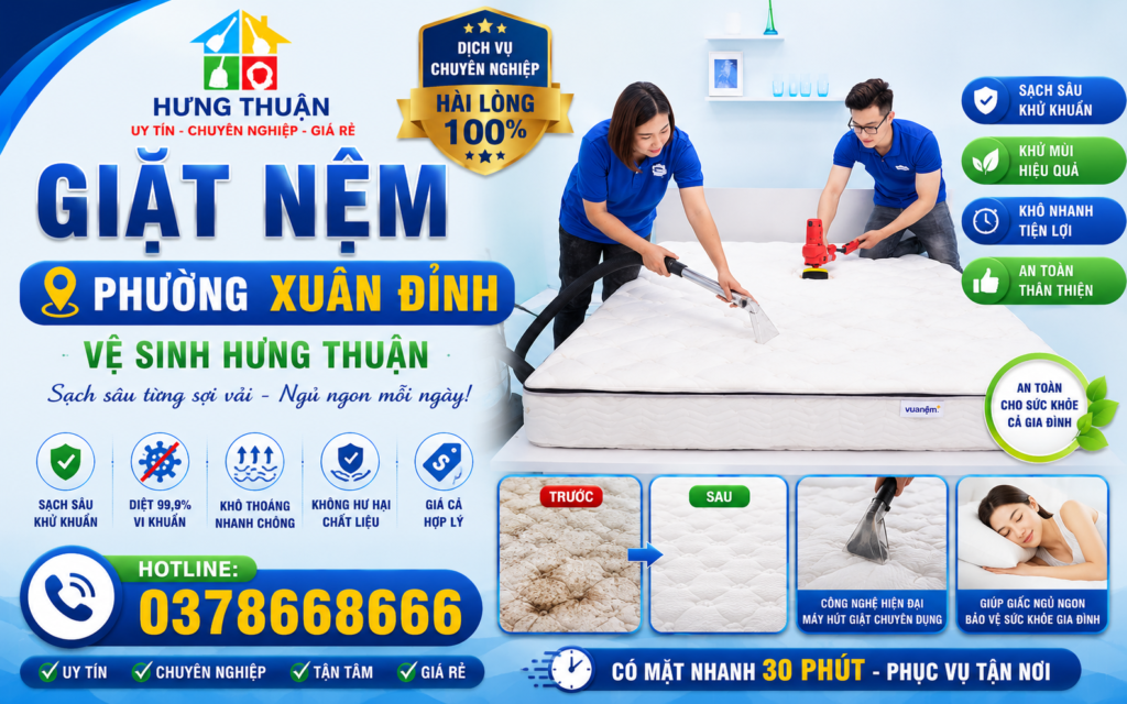 giặt nệm phường Xuân Đỉnh