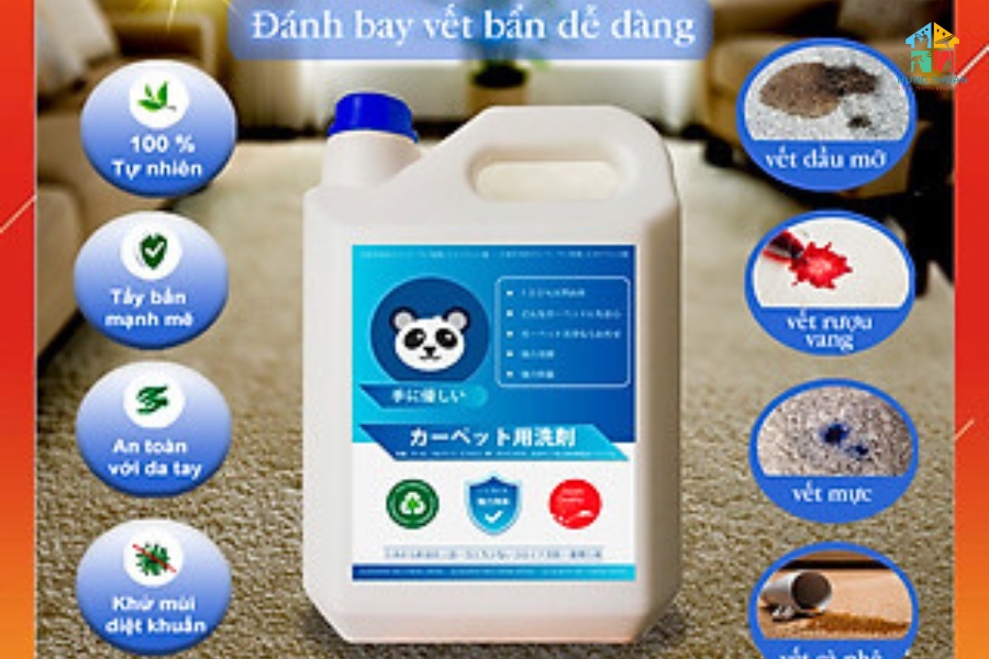 Các loại nước tẩy thảm an toàn