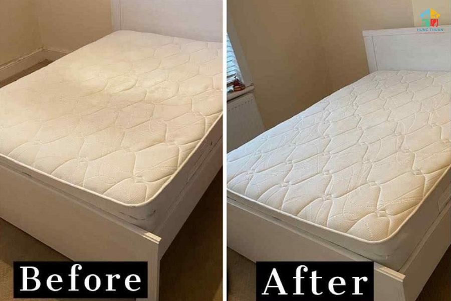 Giặt nệm bị dính thức ăn (4)