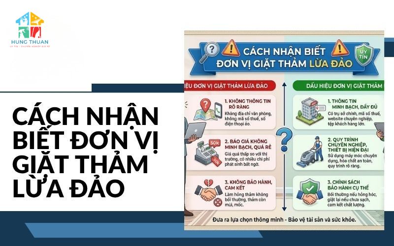Cách nhận biết đơn vị giặt thảm lừa đảo