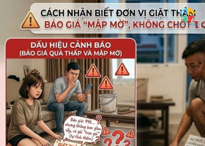 Cách nhận biết đơn vị giặt thảm lừa đảo (3) Cách nhận biết đơn vị giặt thảm lừa đảo (3)