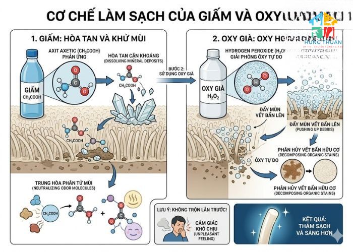 Giặt thảm bằng giấm và oxy già có sạch không (4)
