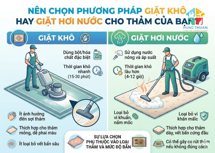 So sánh giặt thảm khô và giặt thảm hơi nước (3) So sánh giặt thảm khô và giặt thảm hơi nước (3)