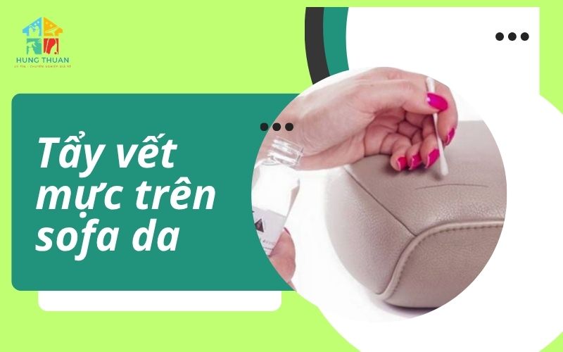 Tẩy vết mực trên sofa da