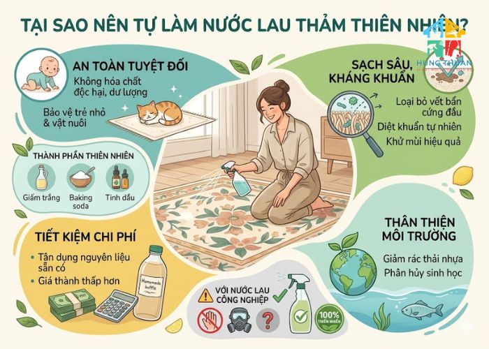 Tự làm nước lau thảm thiên nhiên Tự làm nước lau thảm thiên nhiên