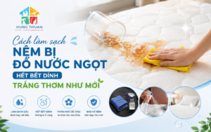 Cách làm sạch nệm bị đổ nước ngọt