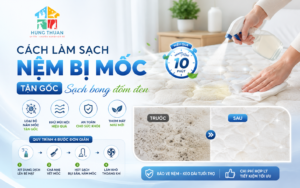 Cách làm sạch nệm bị mốc