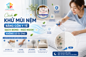 cách khử mùi nệm bằng cồn y tế