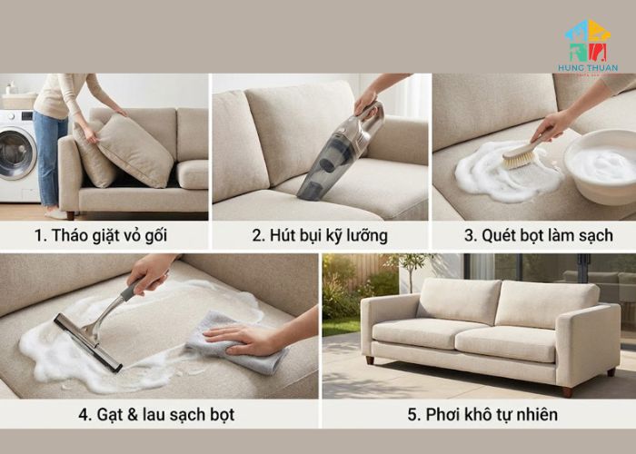 Cách giặt sofa nhung không bị hỏng (4) Cách giặt sofa nhung không bị hỏng (4)
