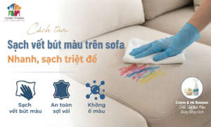 Cách làm sạch vết bút màu trên sofa