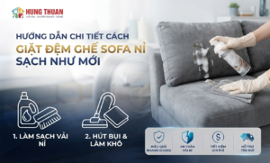 Cách giặt đệm ghế sofa nỉ