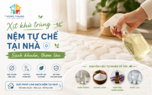 xịt khử trùng nệm tự chế tại nhà