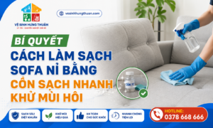 cách làm sạch sofa nỉ bằng cồn