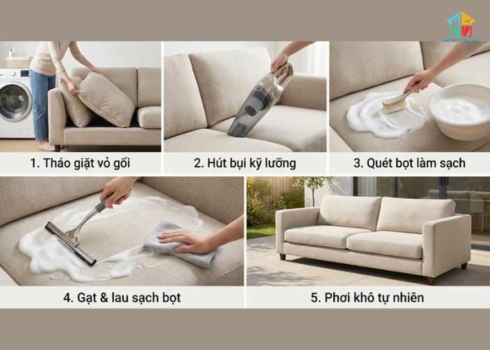 Cách khử mùi ẩm mốc ghế sofa (4)