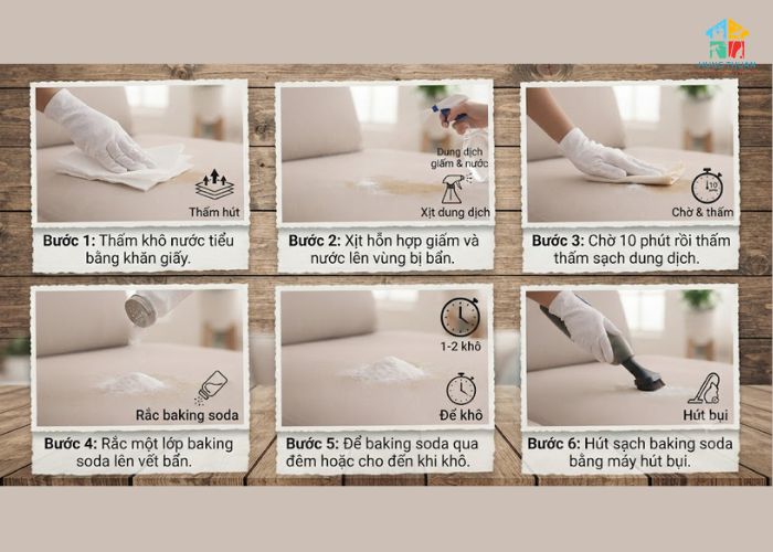 Cách khử mùi nước tiểu chó mèo trên sofa (3) Cách khử mùi nước tiểu chó mèo trên sofa (3)