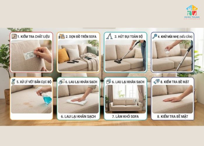 Cách làm sạch sofa nỉ bằng cồn (3) Cách làm sạch sofa nỉ bằng cồn (3)