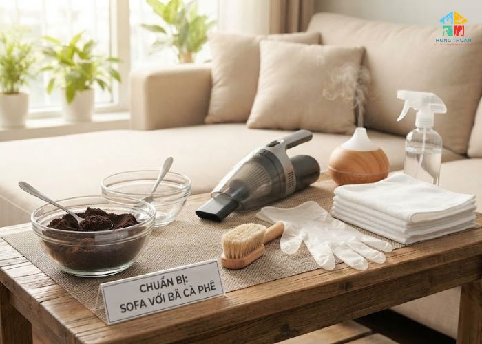 Cách vệ sinh sofa bằng bã cà phê (2)