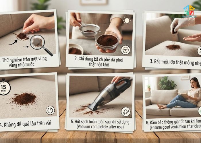 Cách vệ sinh sofa bằng bã cà phê (4)