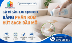 cách làm sạch sofa bằng phấn rôm