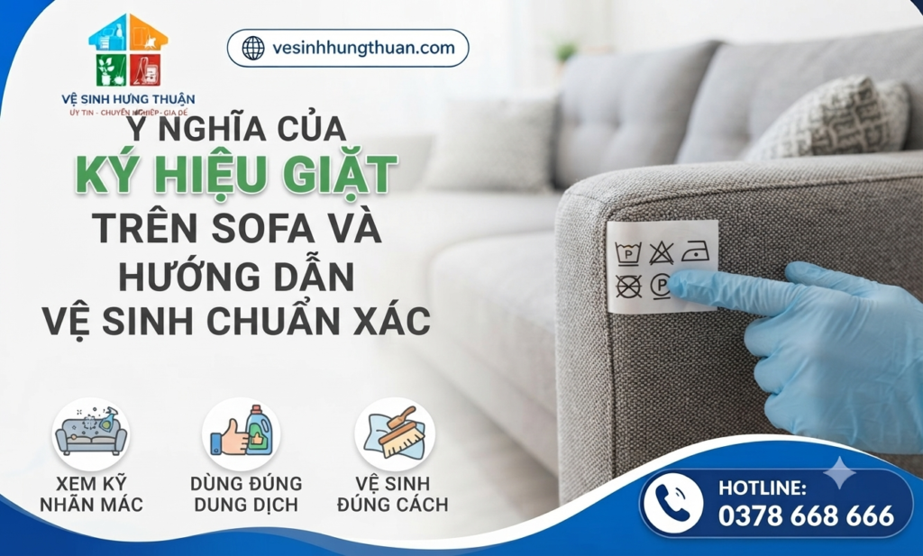 ý nghĩa của ký hiệu giặt trên sofa