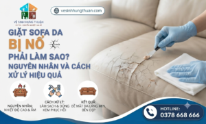 giặt sofa da bị nổ phải làm sao