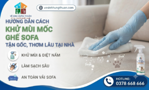 cách khử mùi ẩm mốc ghế sofa