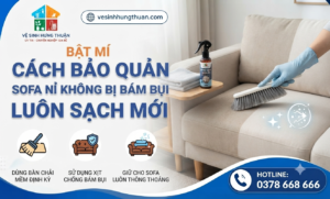 cách bảo quản sofa nỉ không bị bám bụi