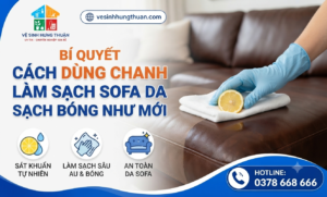 cách dùng chanh làm sạch sofa da