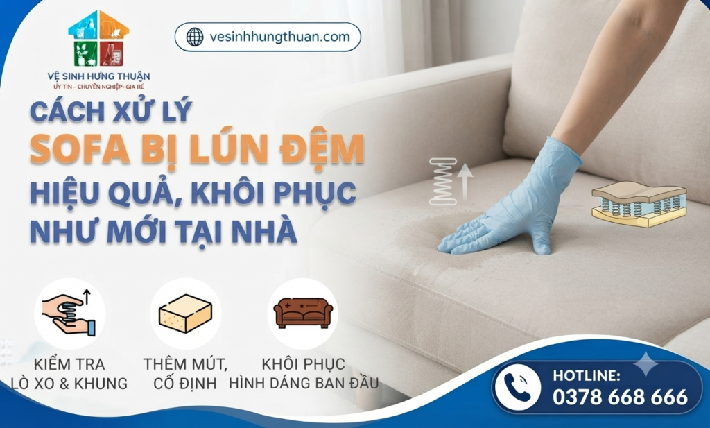 cách xử lý sofa bị lún đệm