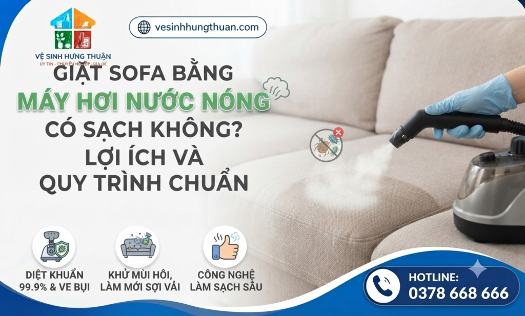 giặt sofa bằng máy hơi nước nóng