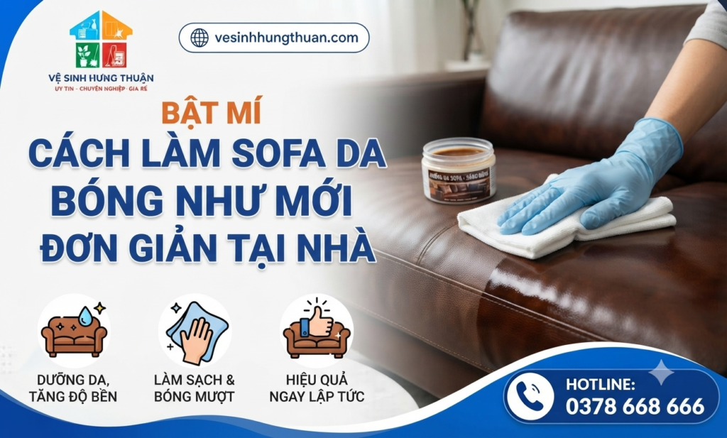 cách làm sofa da bóng như mới