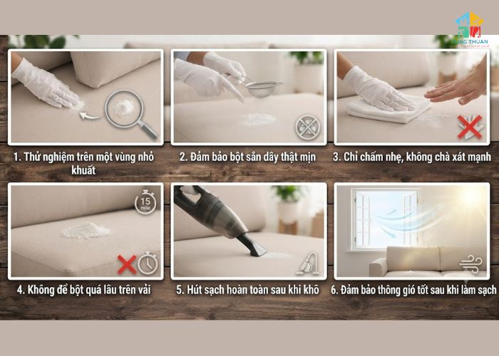 Làm sạch sofa bằng bột sắn dây (4) Làm sạch sofa bằng bột sắn dây (4)