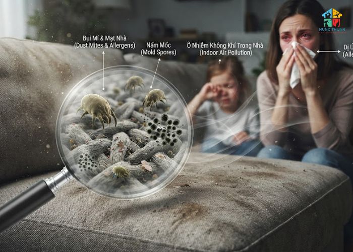 Tác hại của việc không giặt sofa định kỳ Tác hại của việc không giặt sofa định kỳ